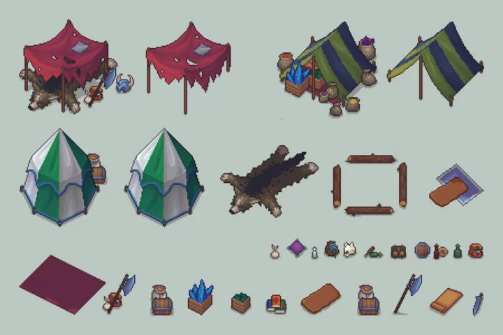 Fantasy RPG Camp Top Down Pixel Art Pack