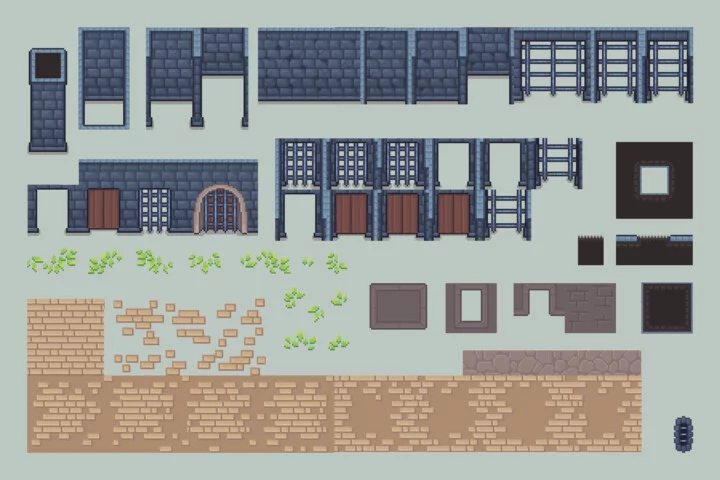 Fantasy RPG Prison Top-Down Pixel Art Pack