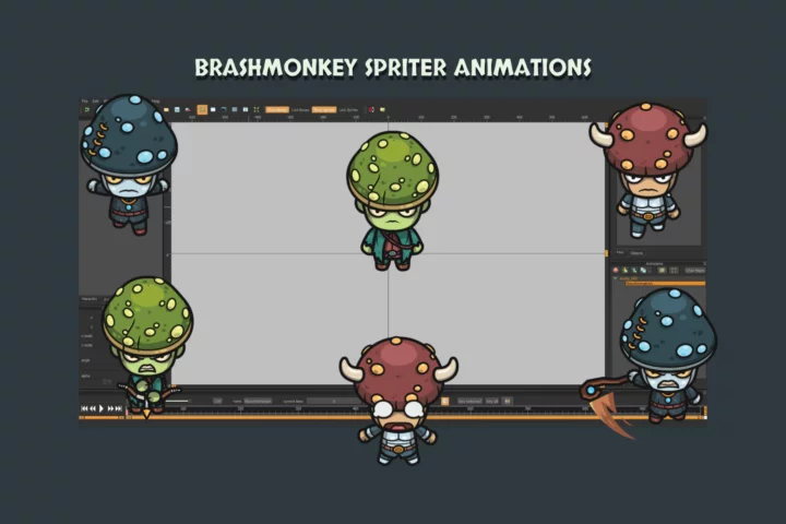 Fantasy Top-Down Mushroom Character Asset Pack