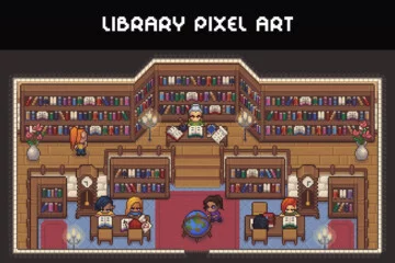 Library & Inventory Top-Down Pixel Art Asset Pack