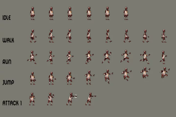 Pixel Art Custom Characters for Platformer Games
