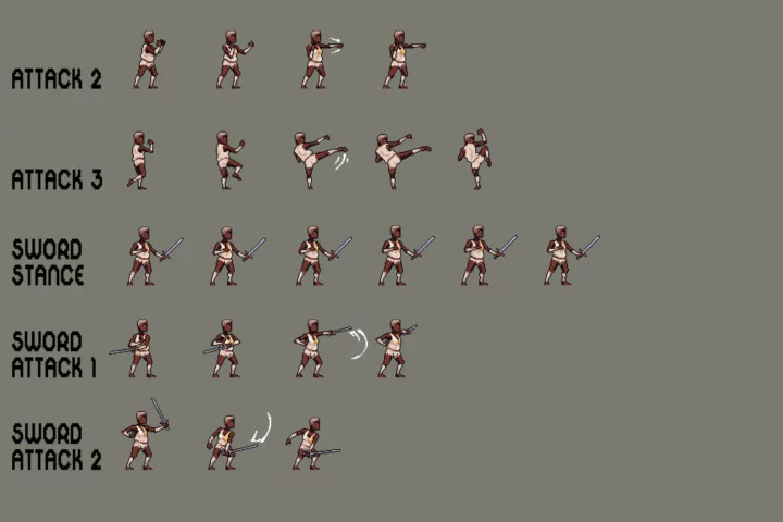 Pixel Art Custom Characters for Platformer Games