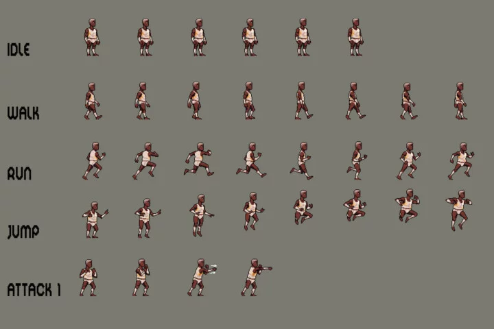 Pixel Art Custom Characters for Platformer Games