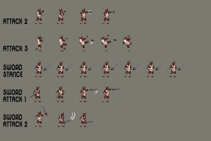 Pixel Art Custom Characters for Platformer Games
