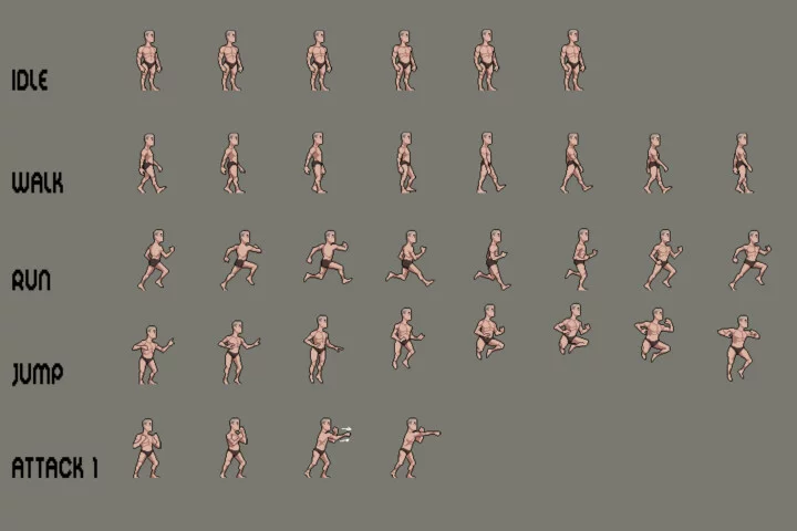 2D Platformer Character Base Customization Pixel Pack