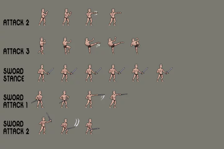 2D Platformer Character Base Customization Pixel Pack