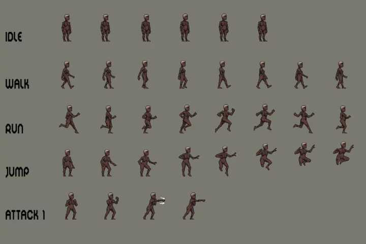 2D Platformer Character Base Customization Pixel Pack