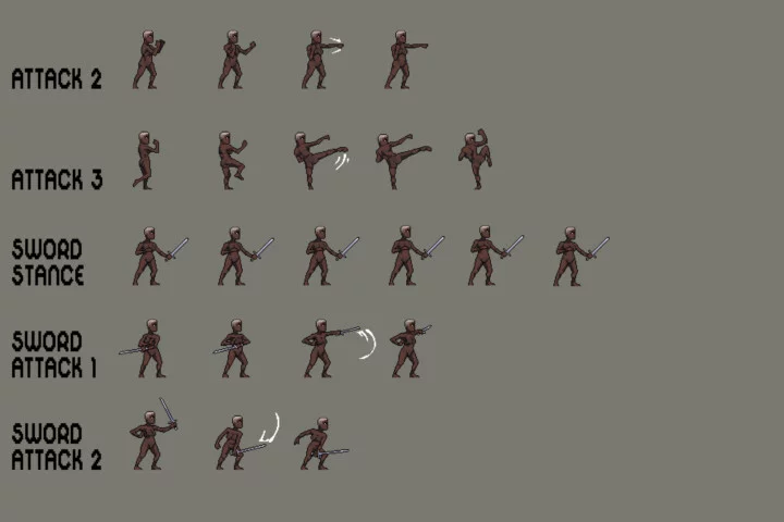 2D Platformer Character Base Customization Pixel Pack