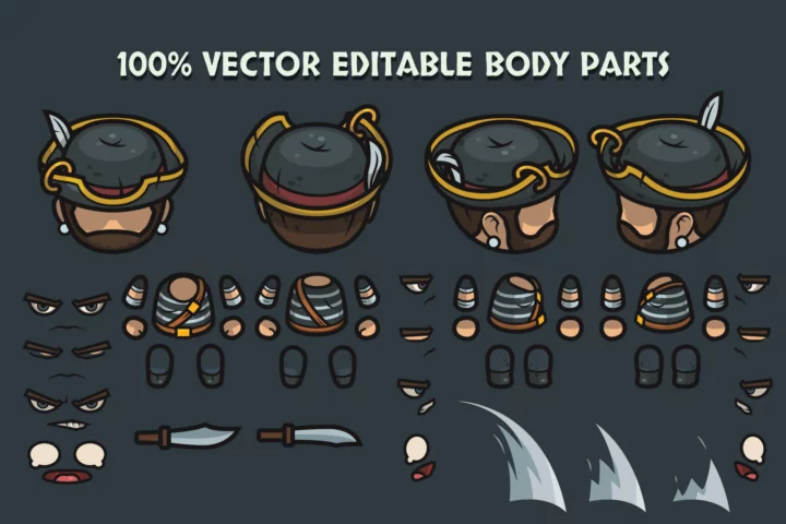 Top-Down Pirate 2D Character Pack