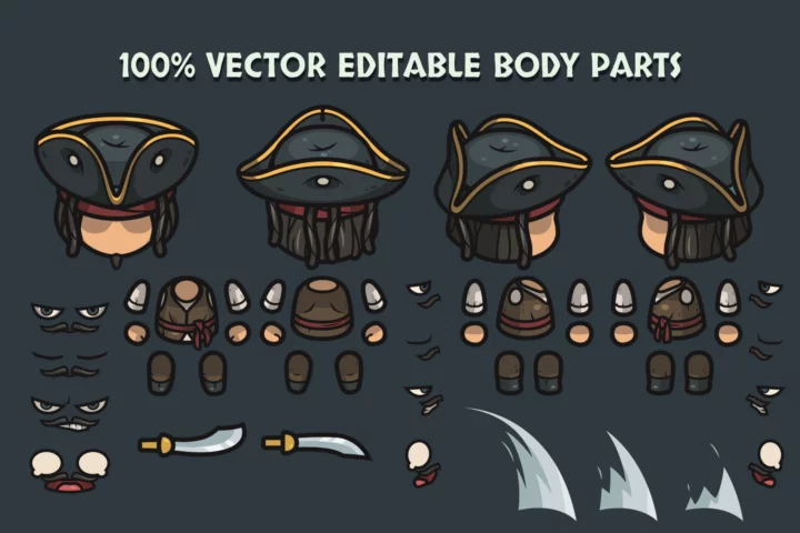 Top-Down Pirate 2D Character Pack