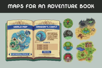 Fantasy Adventure Book Pixel UI Asset Pack