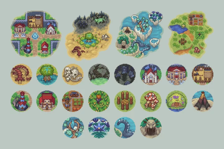 Fantasy Adventure Book Pixel UI Asset Pack