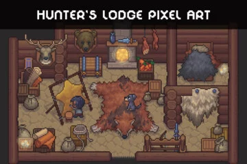 Fantasy RPG Hunter’s Lodge Top-Down Pixel Art Pack