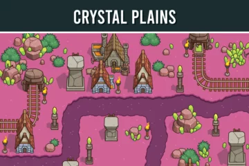 Free Fantasy Crystal Plains Top-Down Tileset