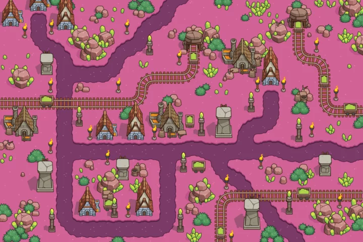 Free Fantasy Crystal Plains Top-Down Tileset