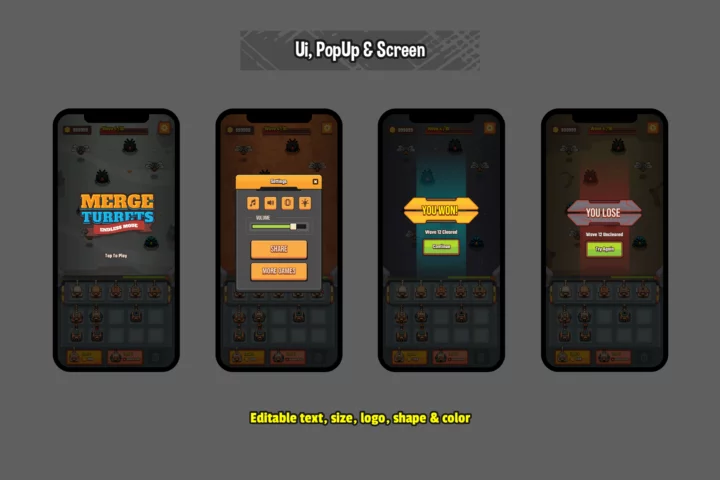 Free Idle Turret Defense Asset Kit