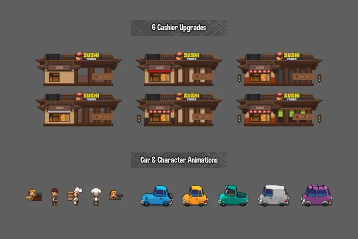 Free Sushi Restaurant Game Asset Kit