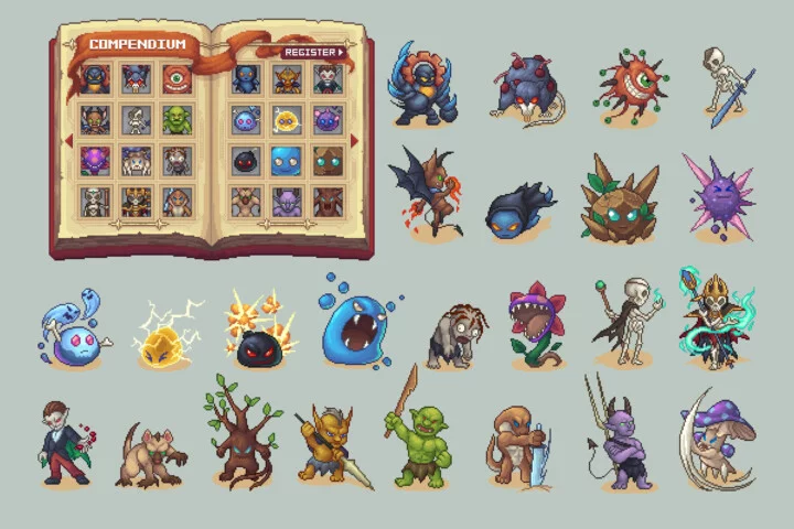 Pixel Art Bestiary Monsters Asset Pack 2