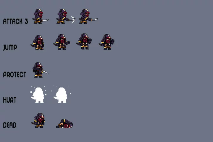 Tiny Samurai Pixel Art Sprite Pack