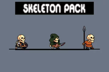 Tiny Skeleton Monster Pixel Sprite Pack