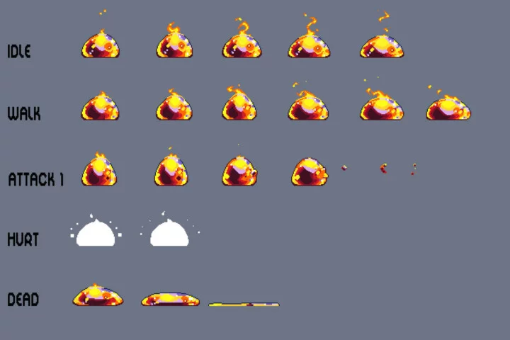 Tiny Slime Pixel Art Sprite Pack
