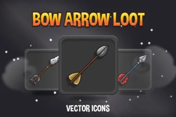 Free Arrows for Bow Game Vector Icon Pack