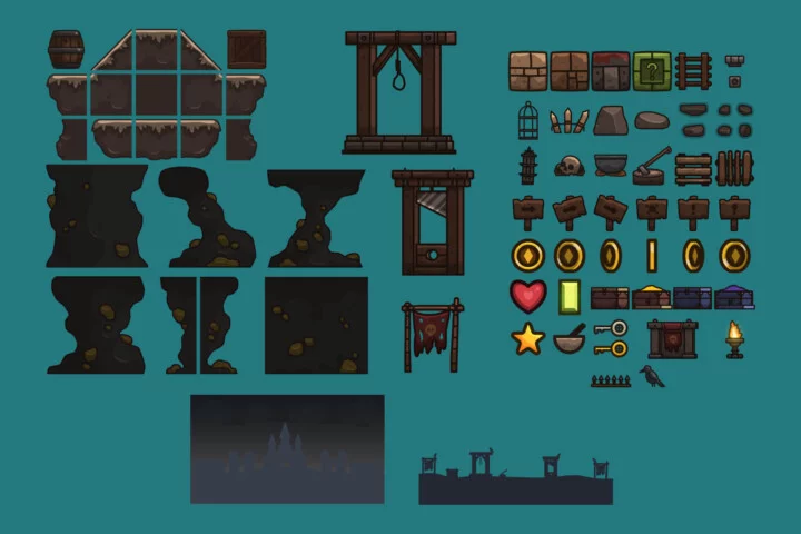 Free Execution Grounds 2D Platformer Tileset