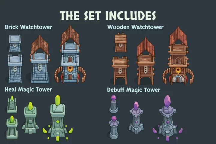 Free Fantasy Guard & Magic Towers Pack for Defense Games