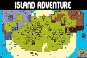 Free Island Adventure Pixel Top-Down Minigame Kit