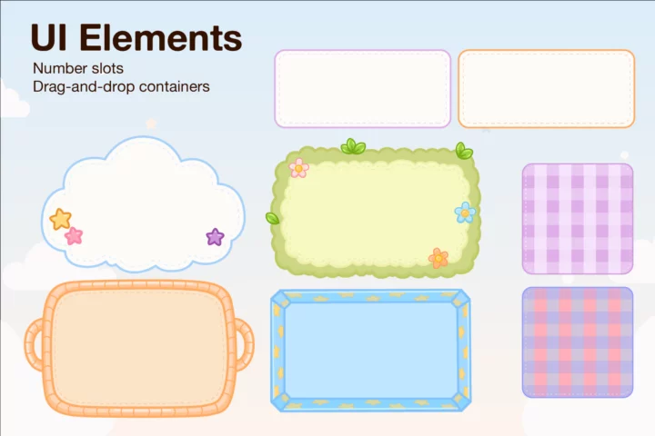 Free Kids Math Game UI Kit — Numbers & Counting