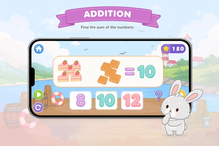 Free Kids Math Game UI Kit — Numbers & Counting