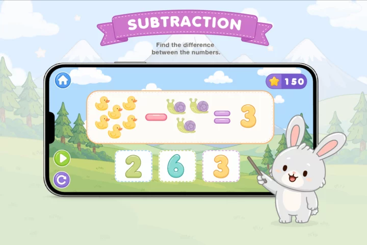 Free Kids Math Game UI Kit — Numbers & Counting