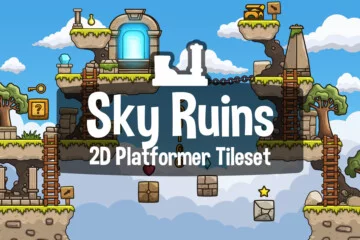 Free Sky Ruins 2D Platformer Tileset Free Sky Ruins 2D Platformer Tileset