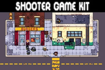 Free Urban Shooter Top-Down Pixel Art Mini Game Kit