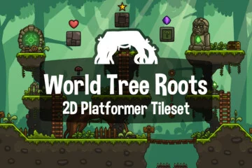 Free World Tree Roots 2D Platformer Tileset
