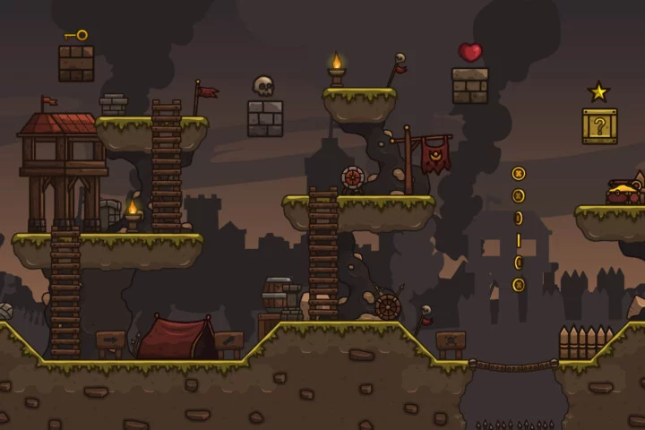 Ancient Battlefield 2D Platformer Tileset
