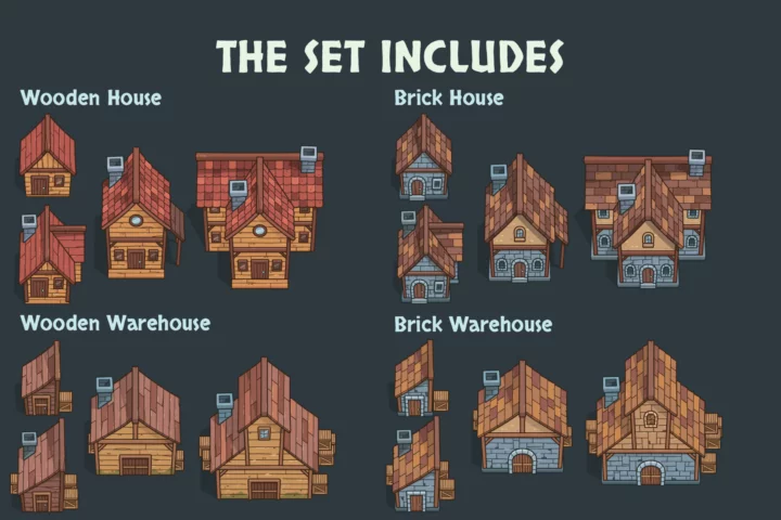 Free Fantasy Medieval Village Buildings Asset Pack