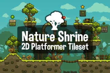 Nature Shrine 2D Platformer Tileset