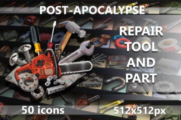 Post-Apocalypse Repair Tool and Part Icons