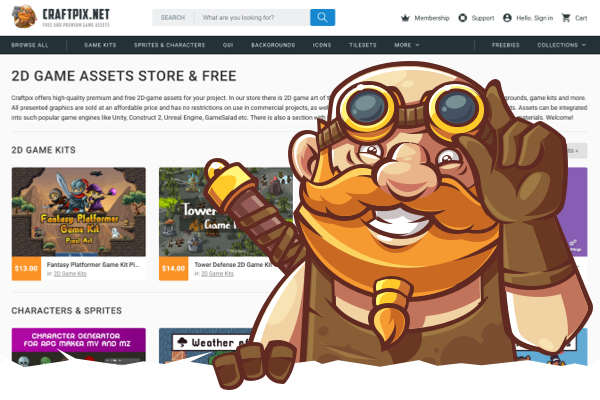 Top game assets tagged 2D